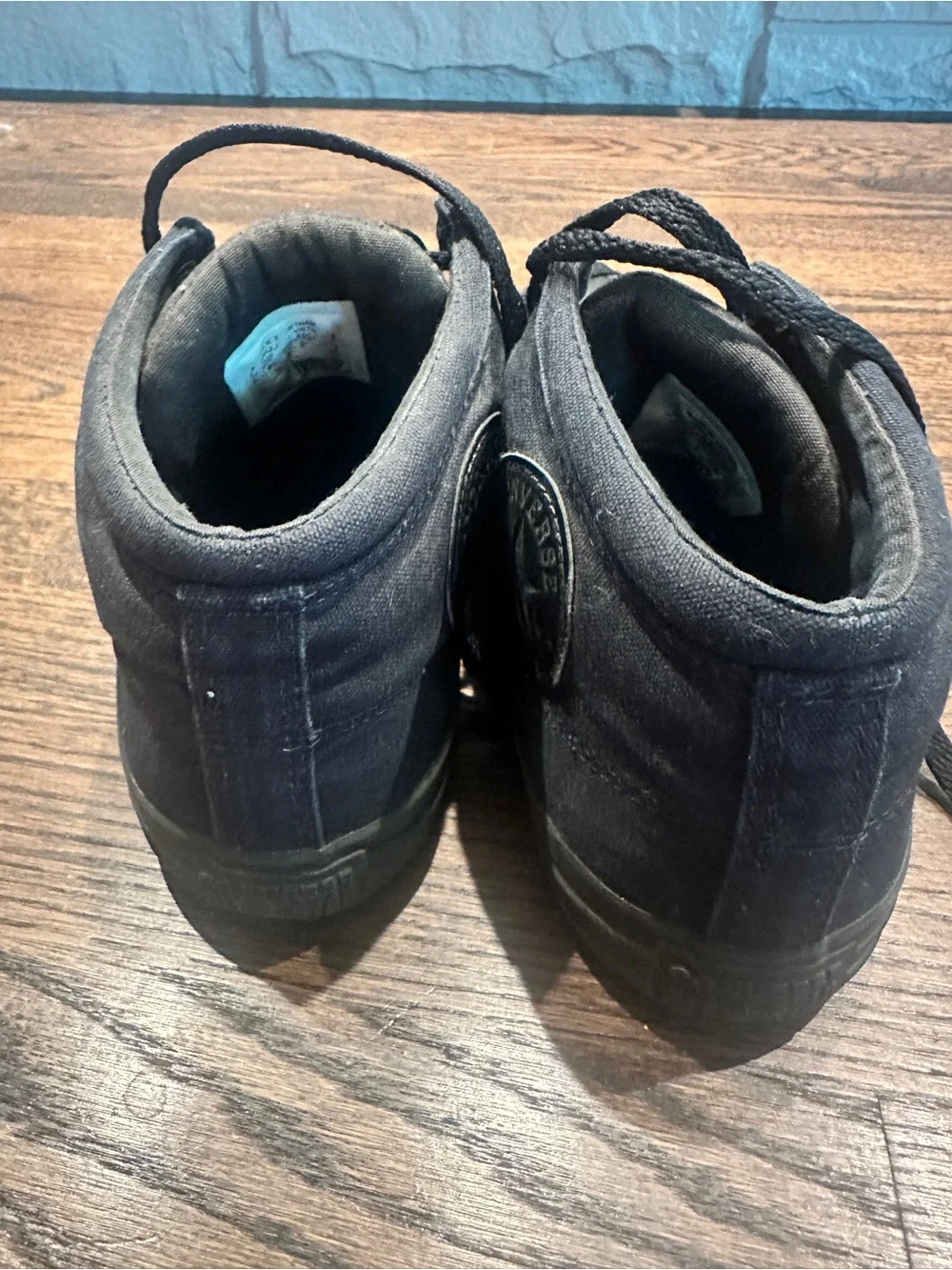 Converse All Star Mid Top Sneakers in Black - Picture 6 of 10